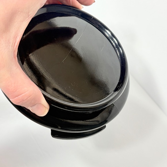 Art Deco Black Amethyst Glass Chinese Style Display Stand Base for a Vase - Picture 6 of 14